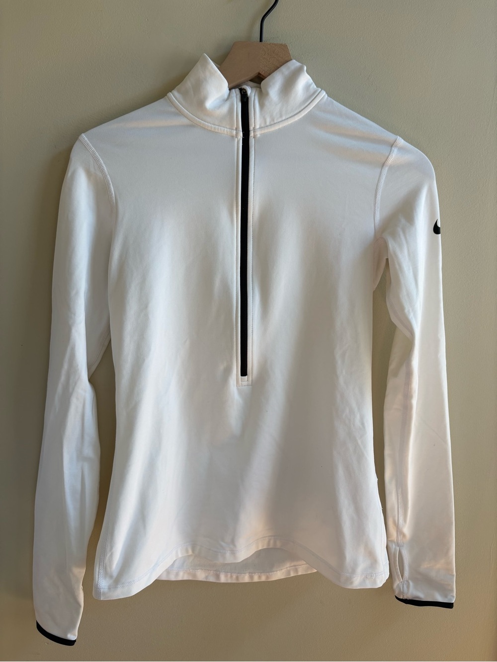 Nike Pro Dri-FIT Women’s M White Half Zip Running Pullover - Picture 2 of 9